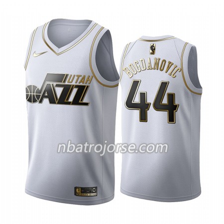 Män Utah Jazz Tröja Bojan Bogdanovic 44 2019-20 Nike Vit Golden Edition Swingman